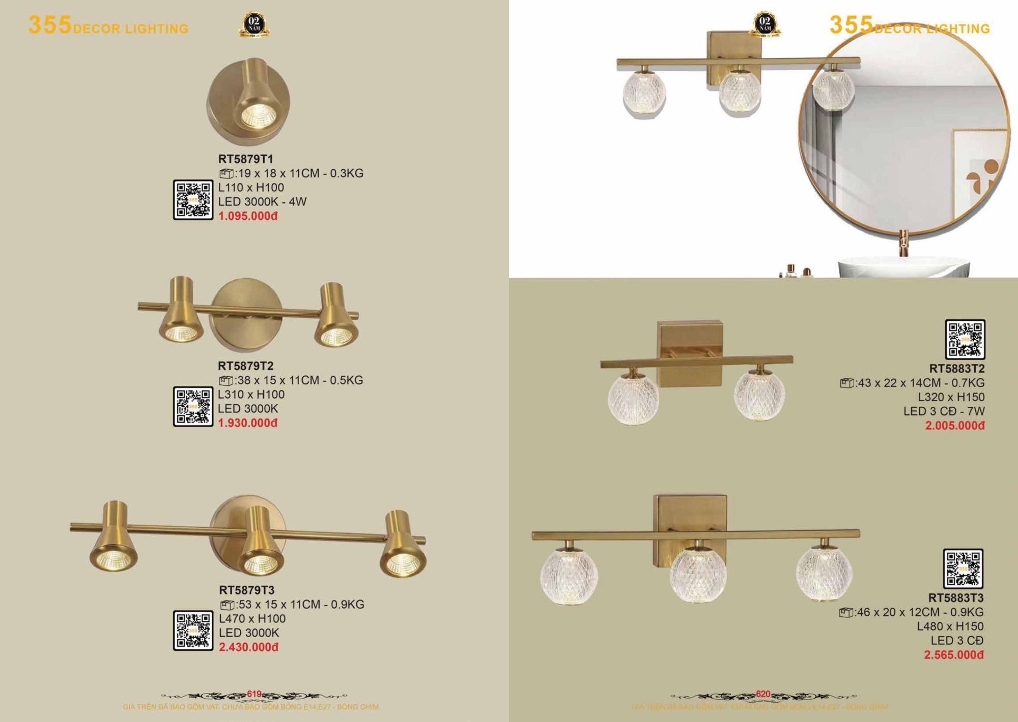 Bảng giá đèn trang trí 355 Decor