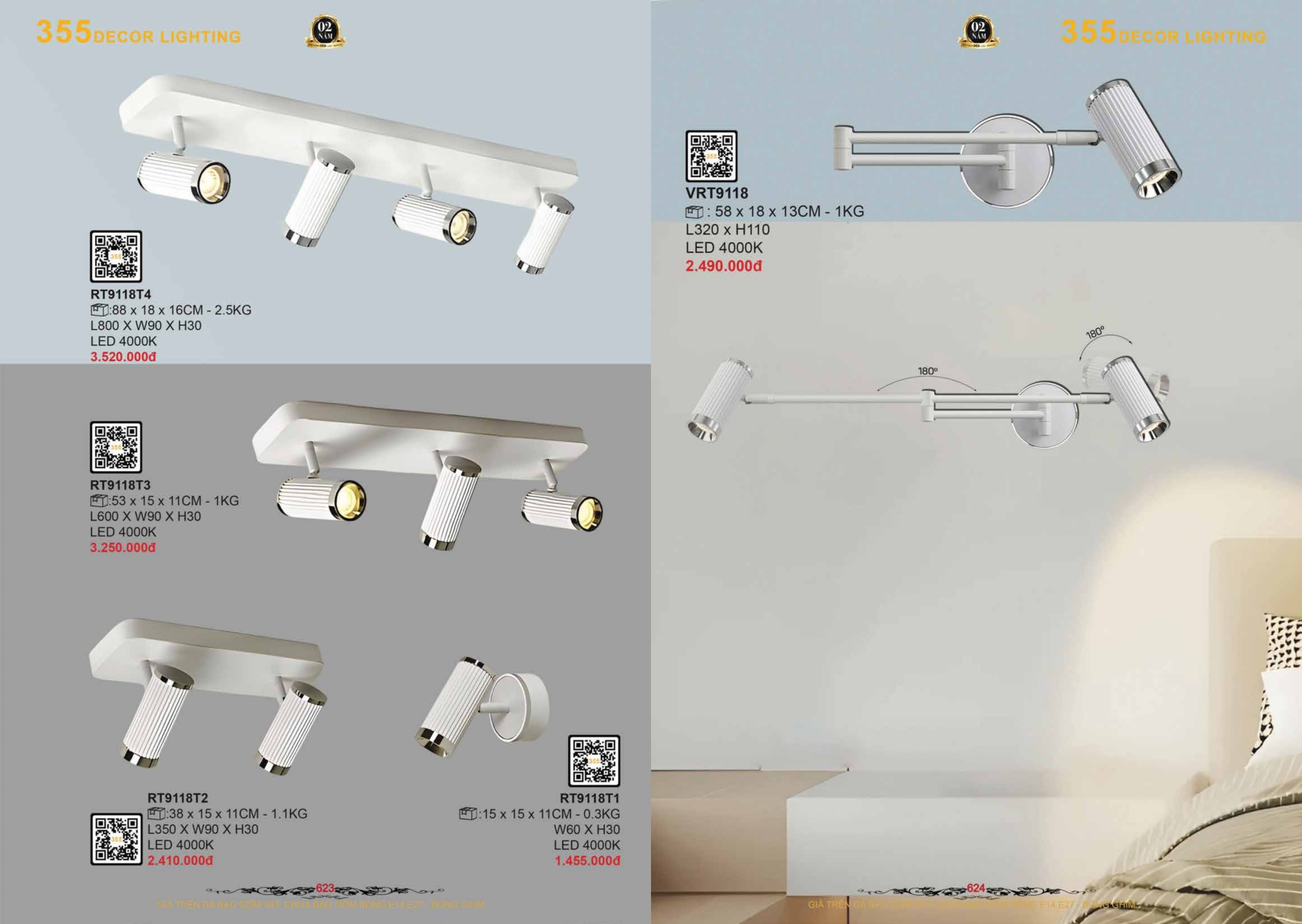 Bảng giá đèn trang trí 355 Decor
