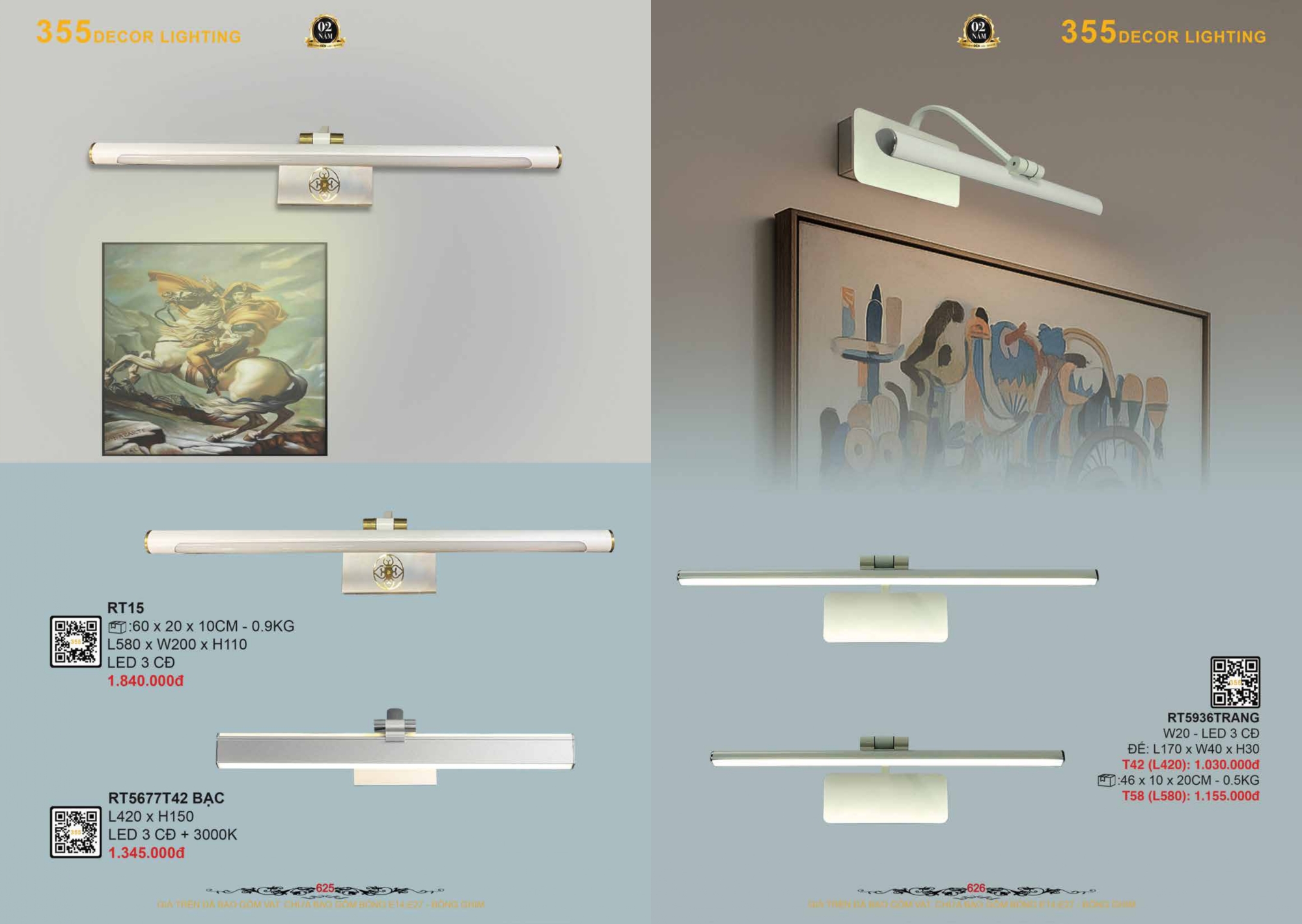 Bảng giá đèn trang trí 355 Decor