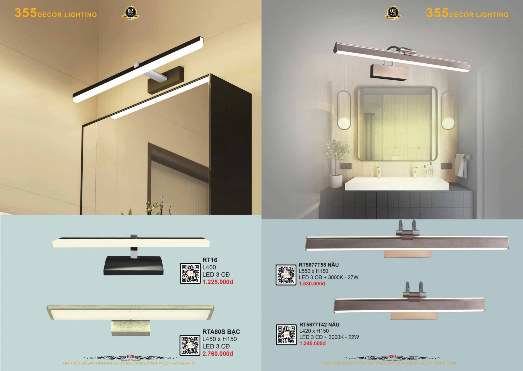 Bảng giá đèn trang trí 355 Decor