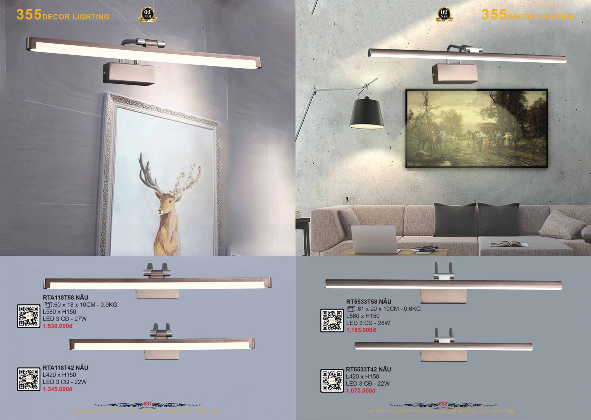 Bảng giá đèn trang trí 355 Decor