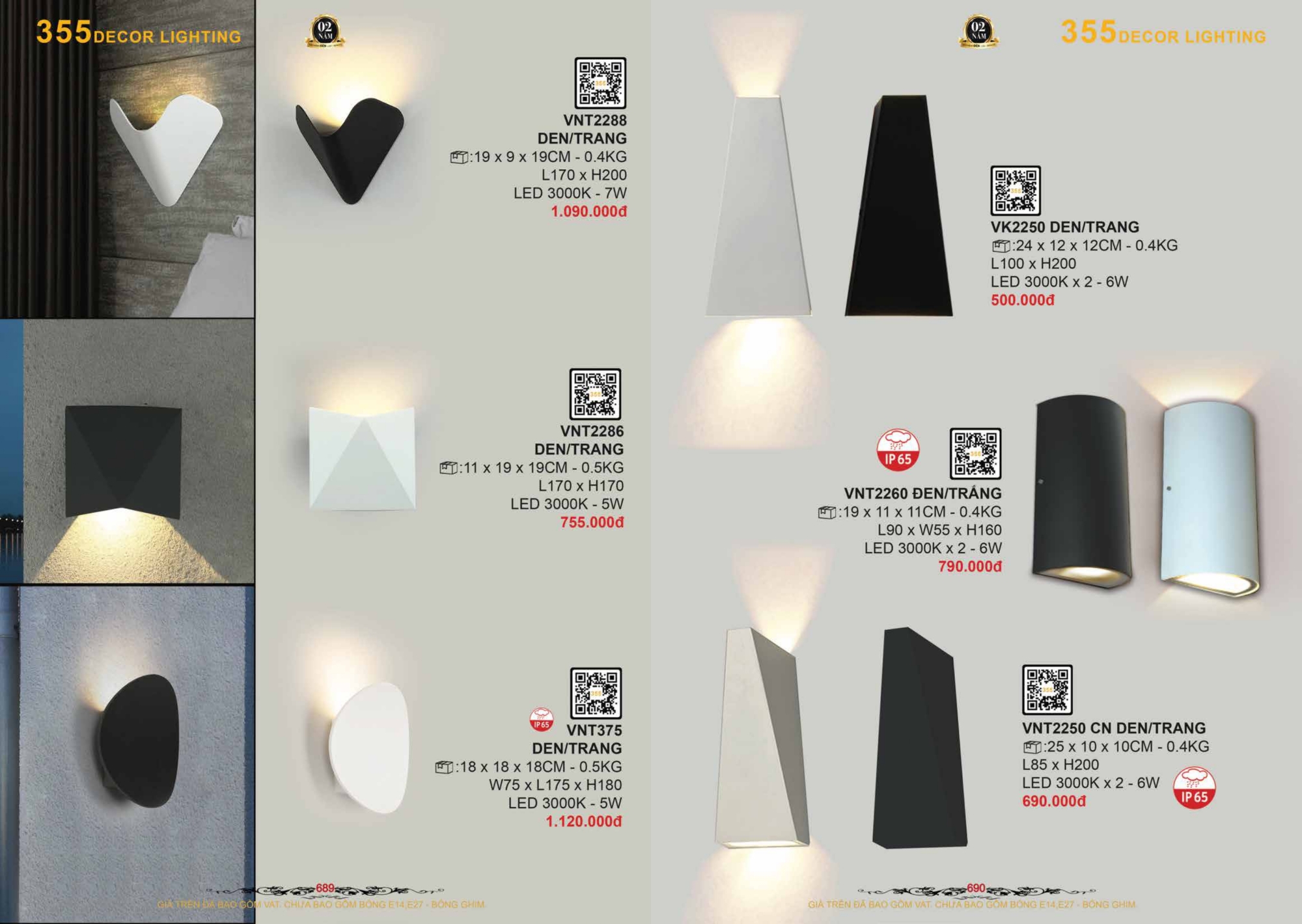 Bảng giá đèn trang trí 355 Decor