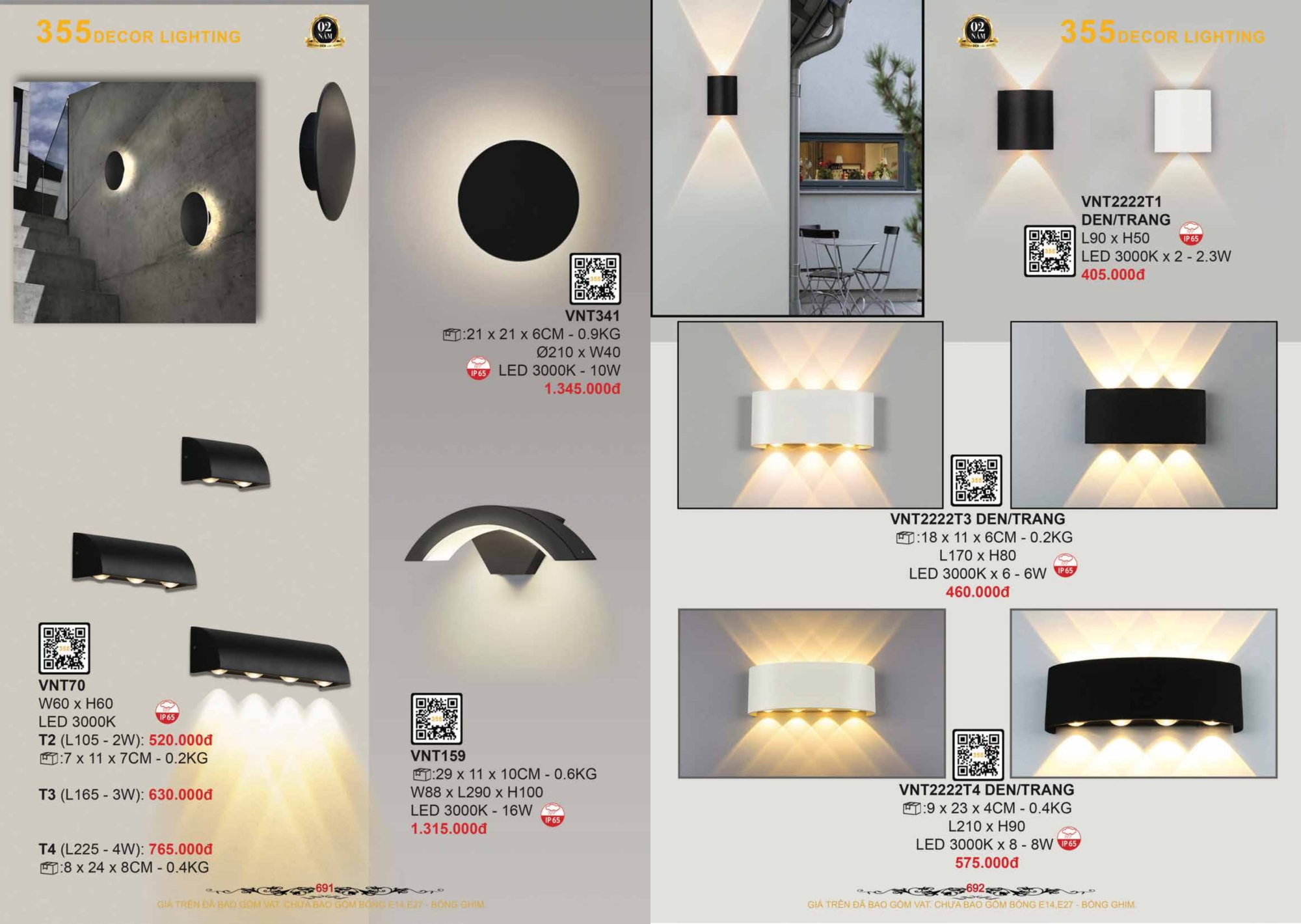 Bảng giá đèn trang trí 355 Decor