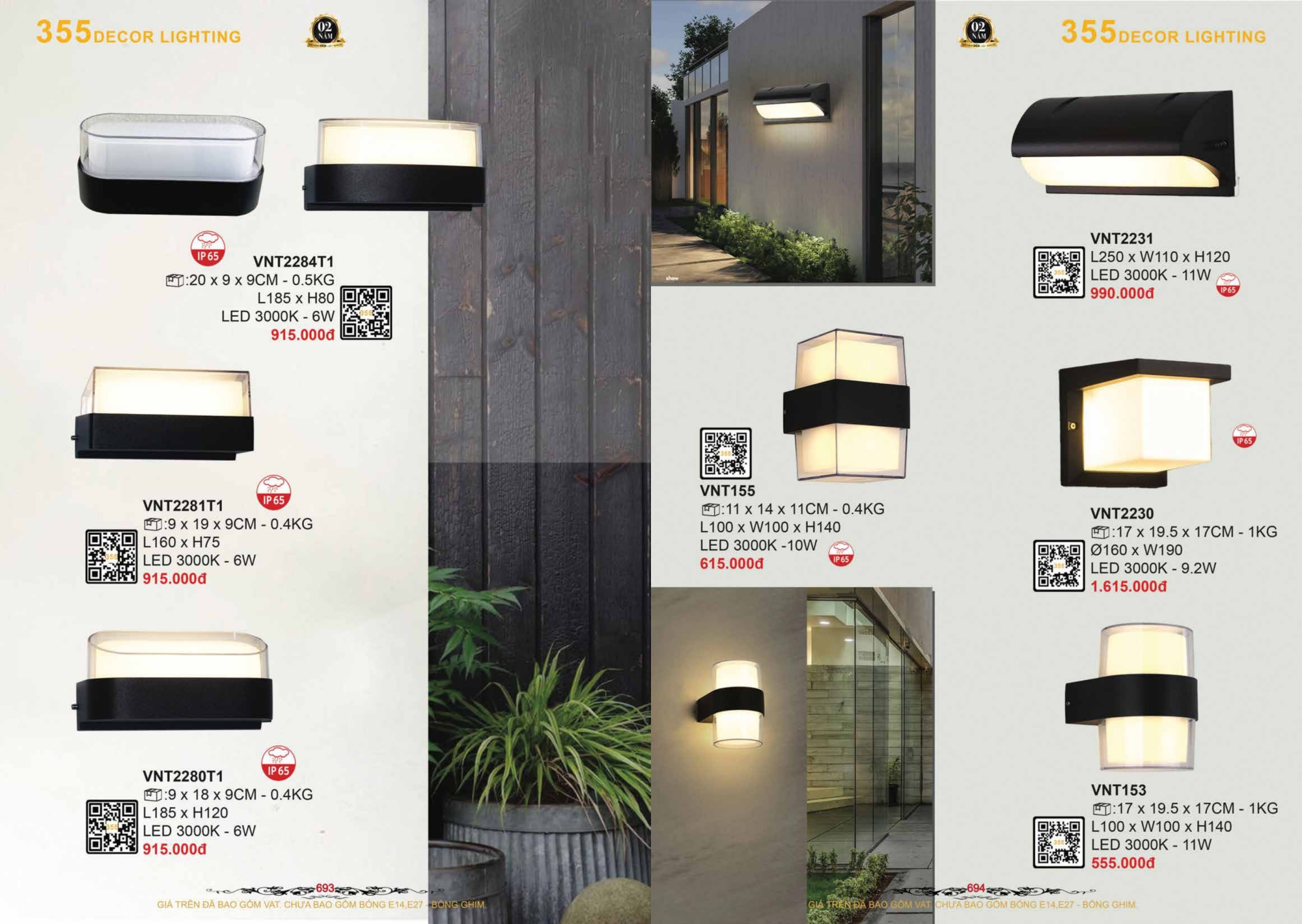 Bảng giá đèn trang trí 355 Decor