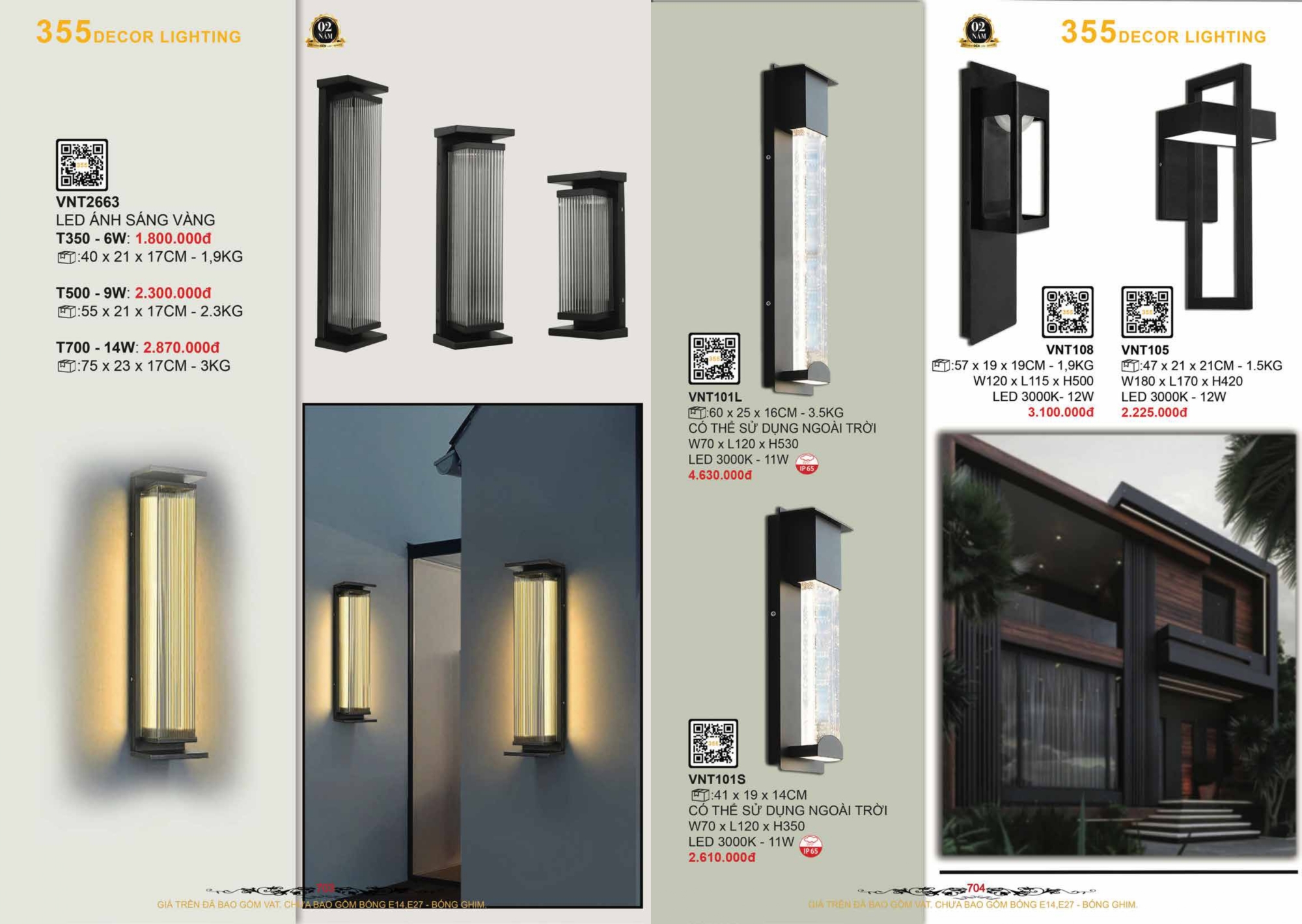 Bảng giá đèn trang trí 355 Decor