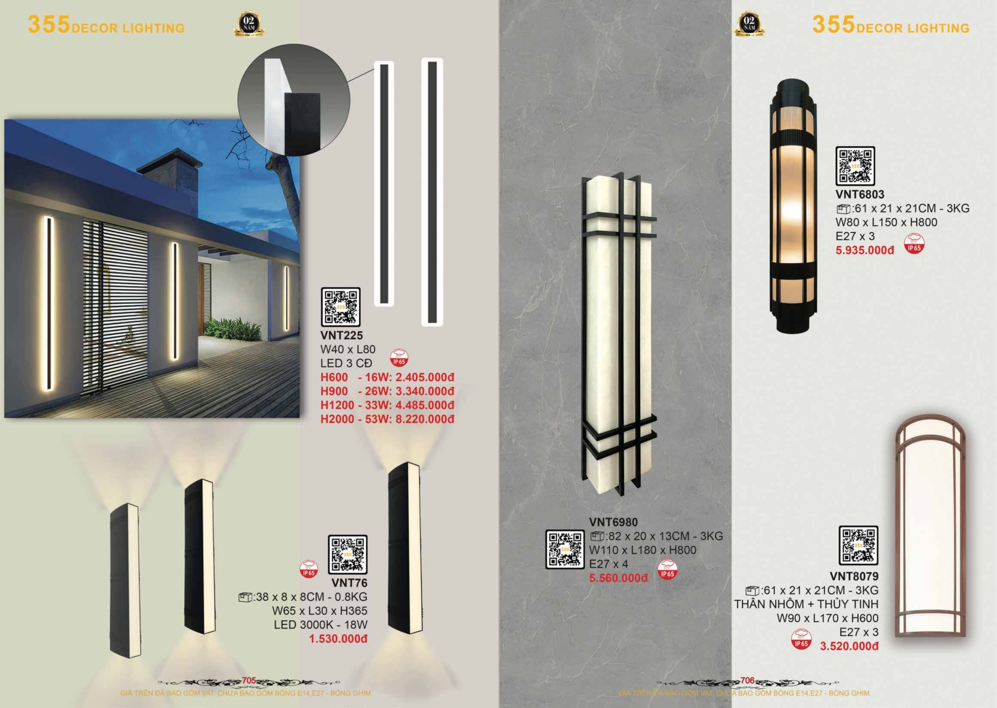 Bảng giá đèn trang trí 355 Decor