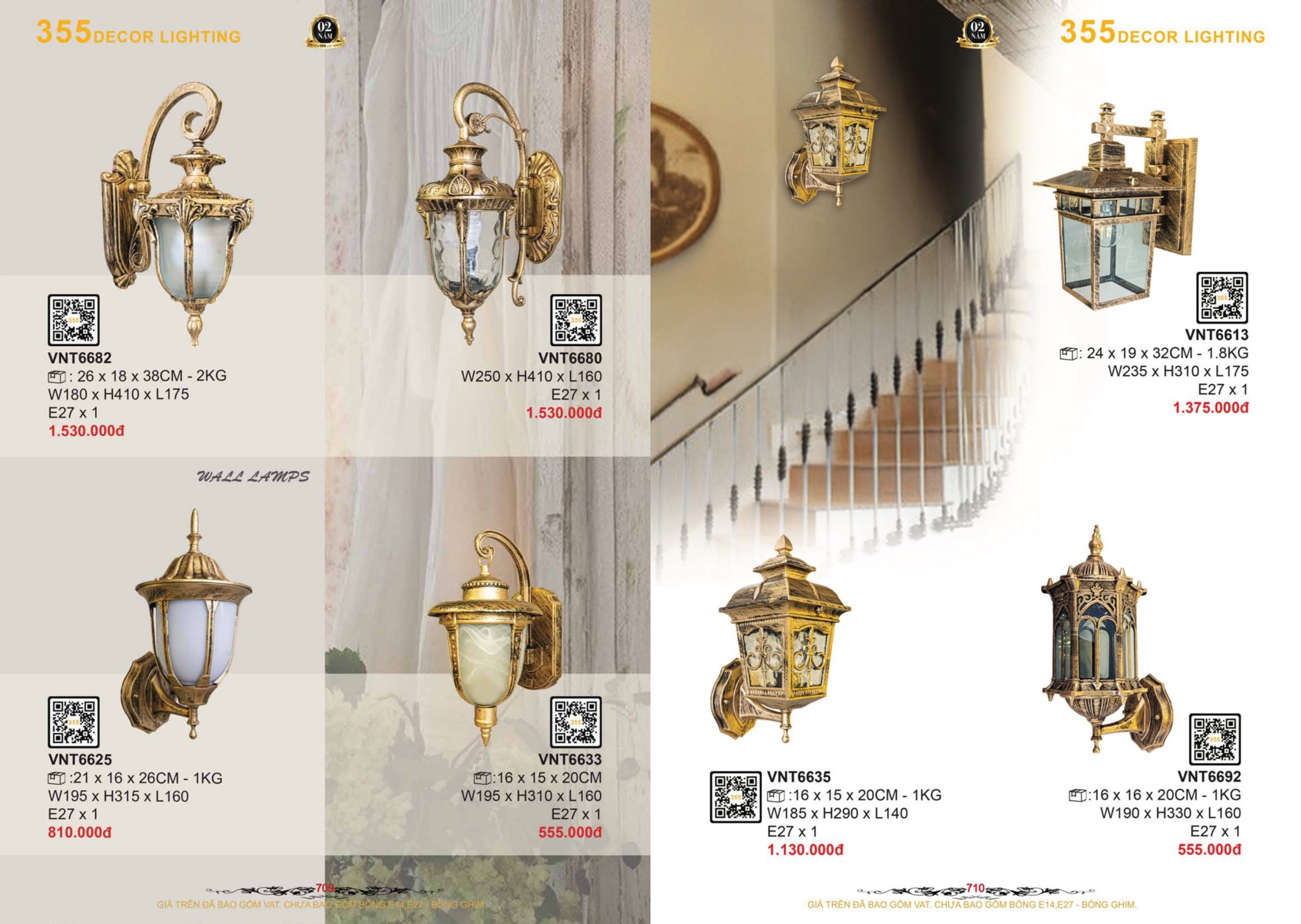 Bảng giá đèn trang trí 355 Decor