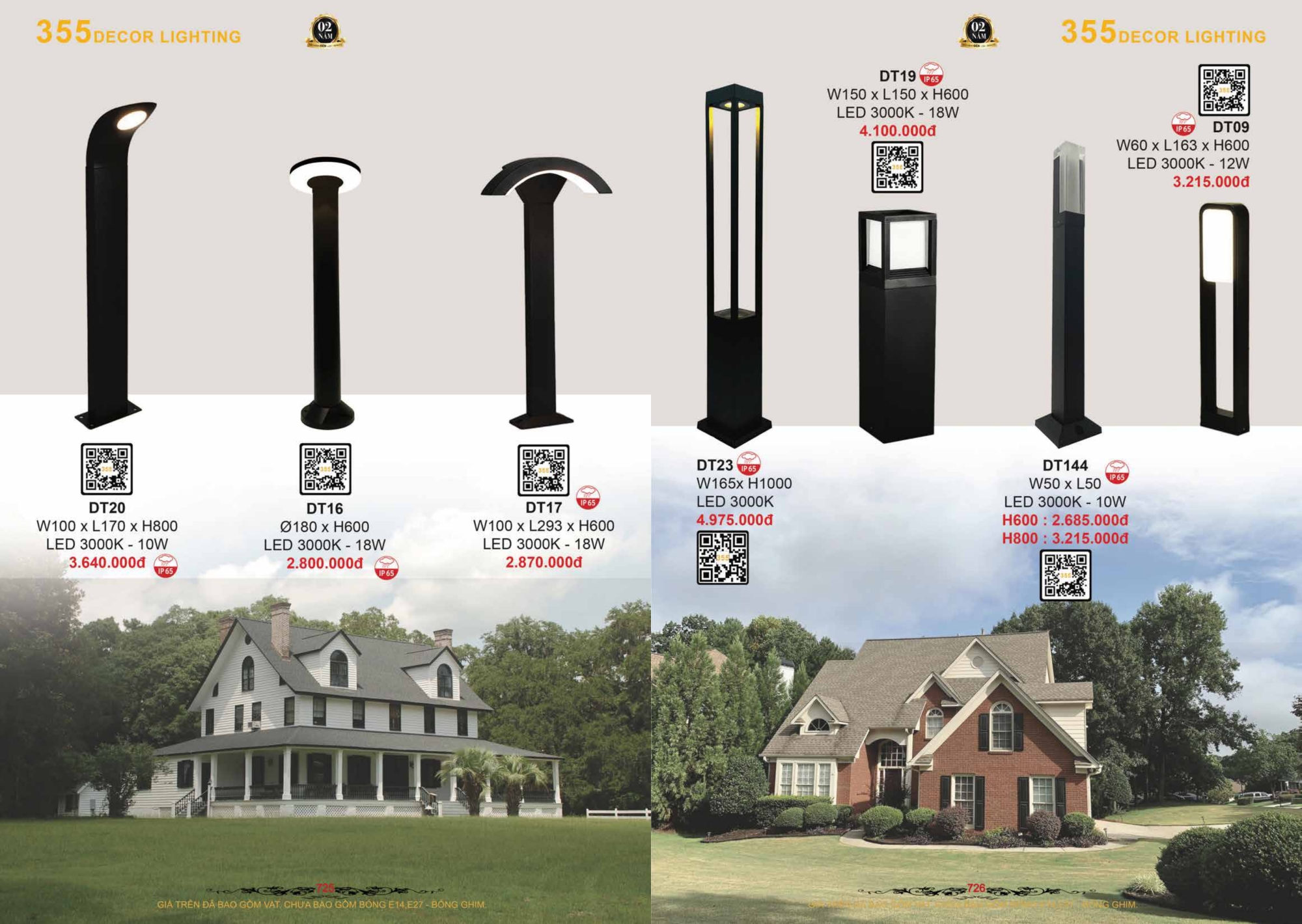 Bảng giá đèn trang trí 355 Decor