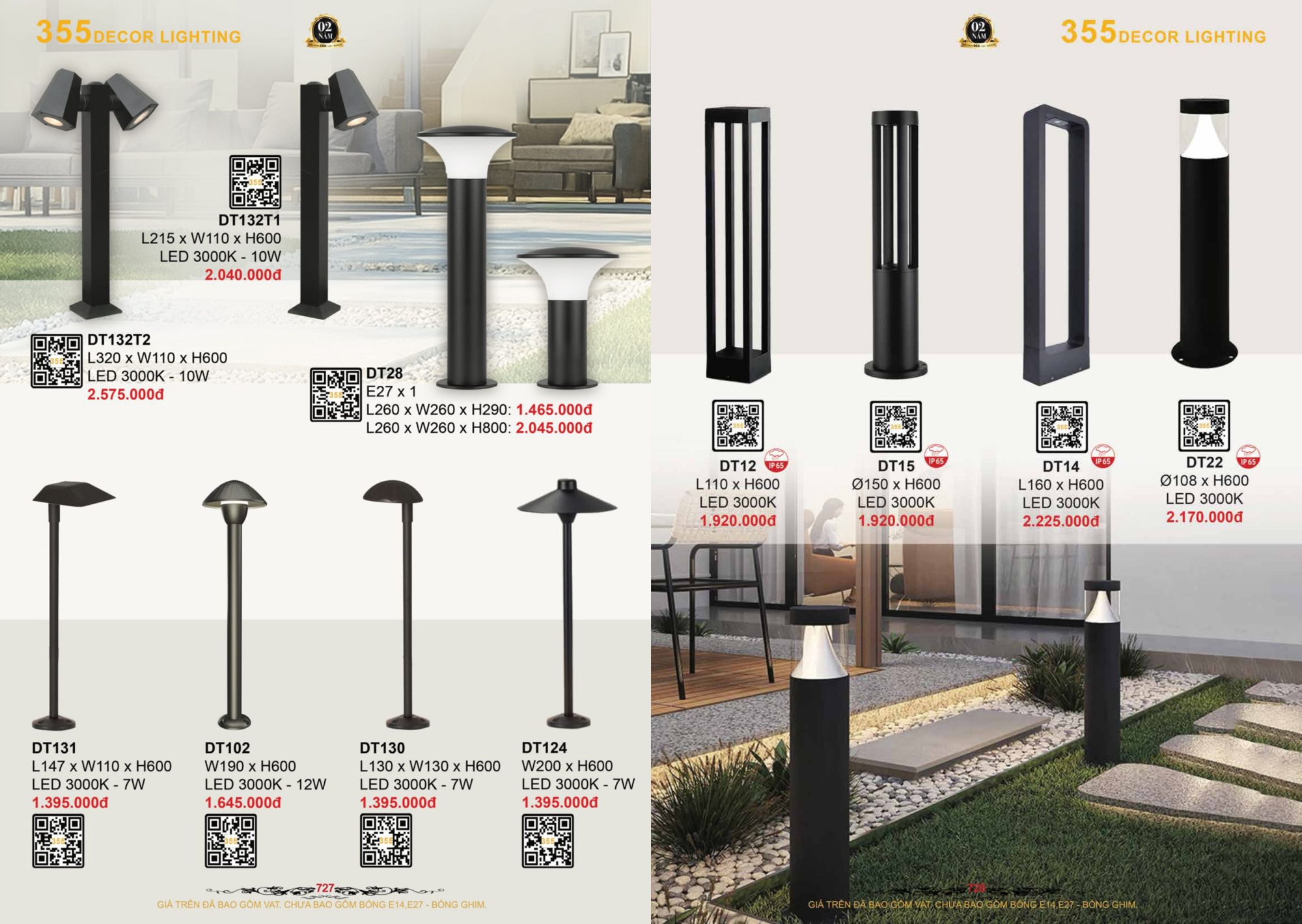 Bảng giá đèn trang trí 355 Decor