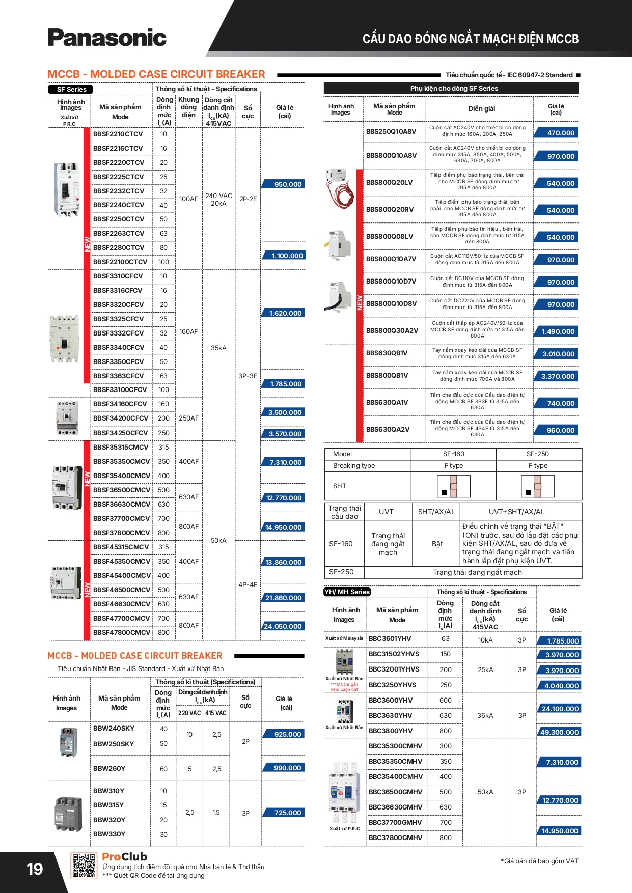 Bảng giá thiết bị điện Panasonic 2026