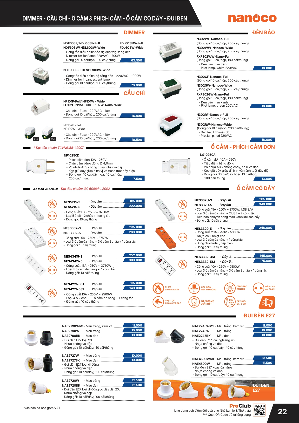 Bảng giá thiết bị điện Panasonic 2026