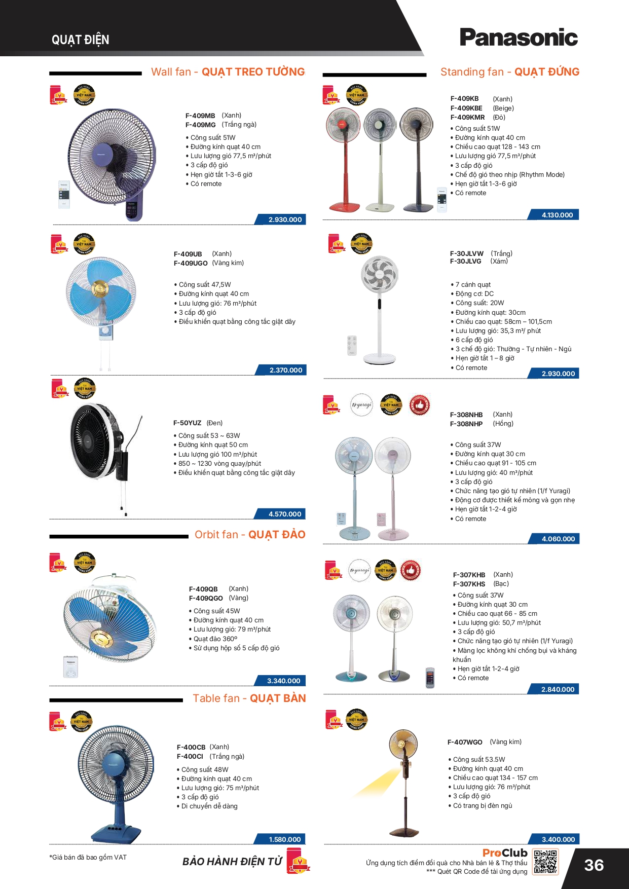 Bảng giá thiết bị điện Panasonic 2026