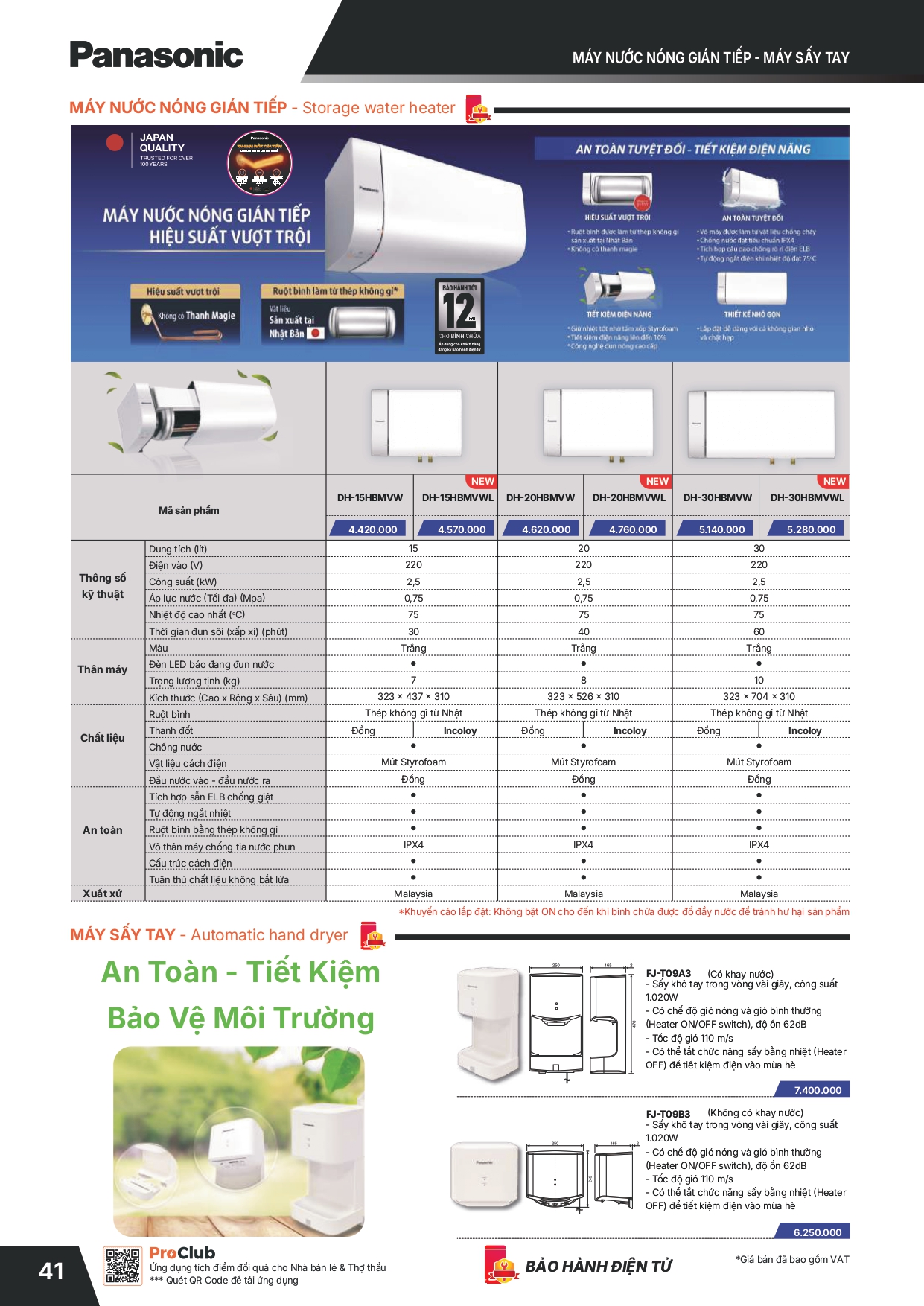 Bảng giá thiết bị điện Panasonic 2026