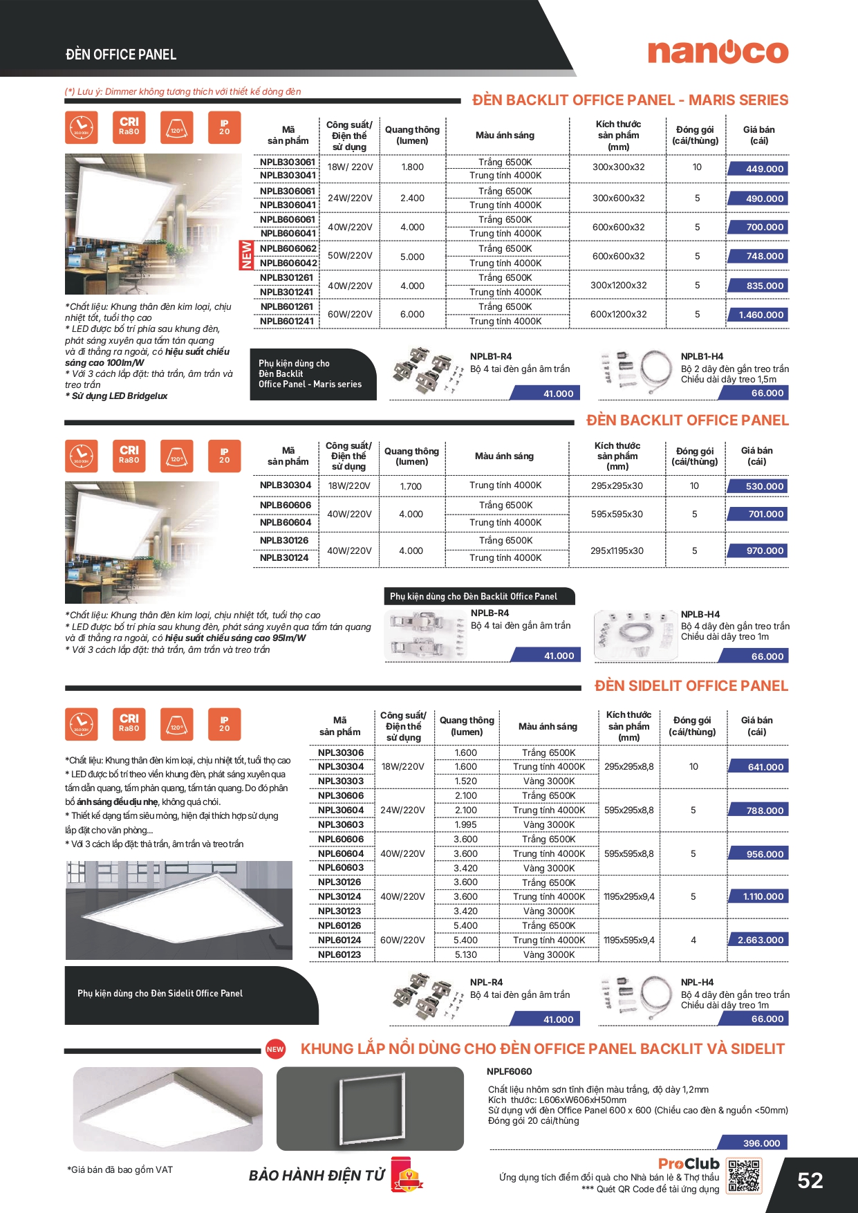 Bảng giá thiết bị điện Panasonic 2026