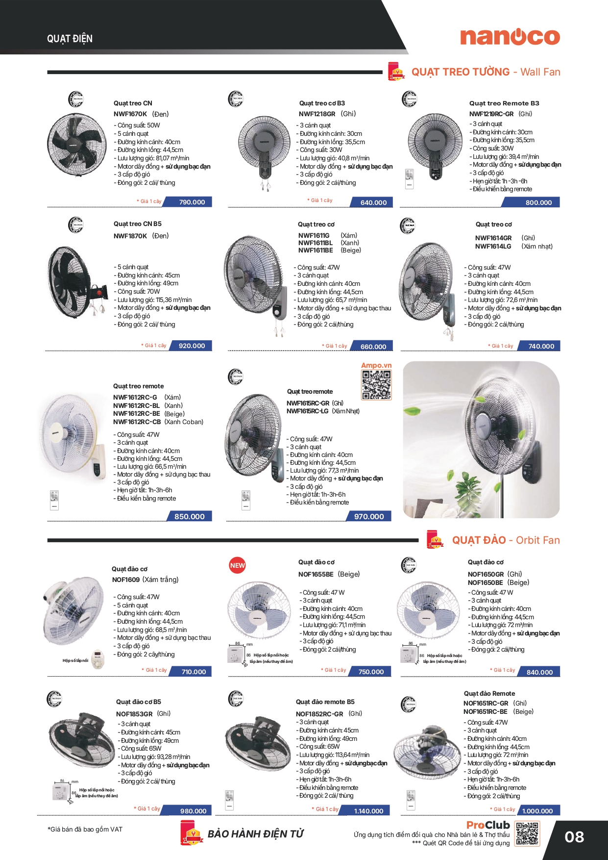 Bảng giá thiết bị điện Panasonic 2026