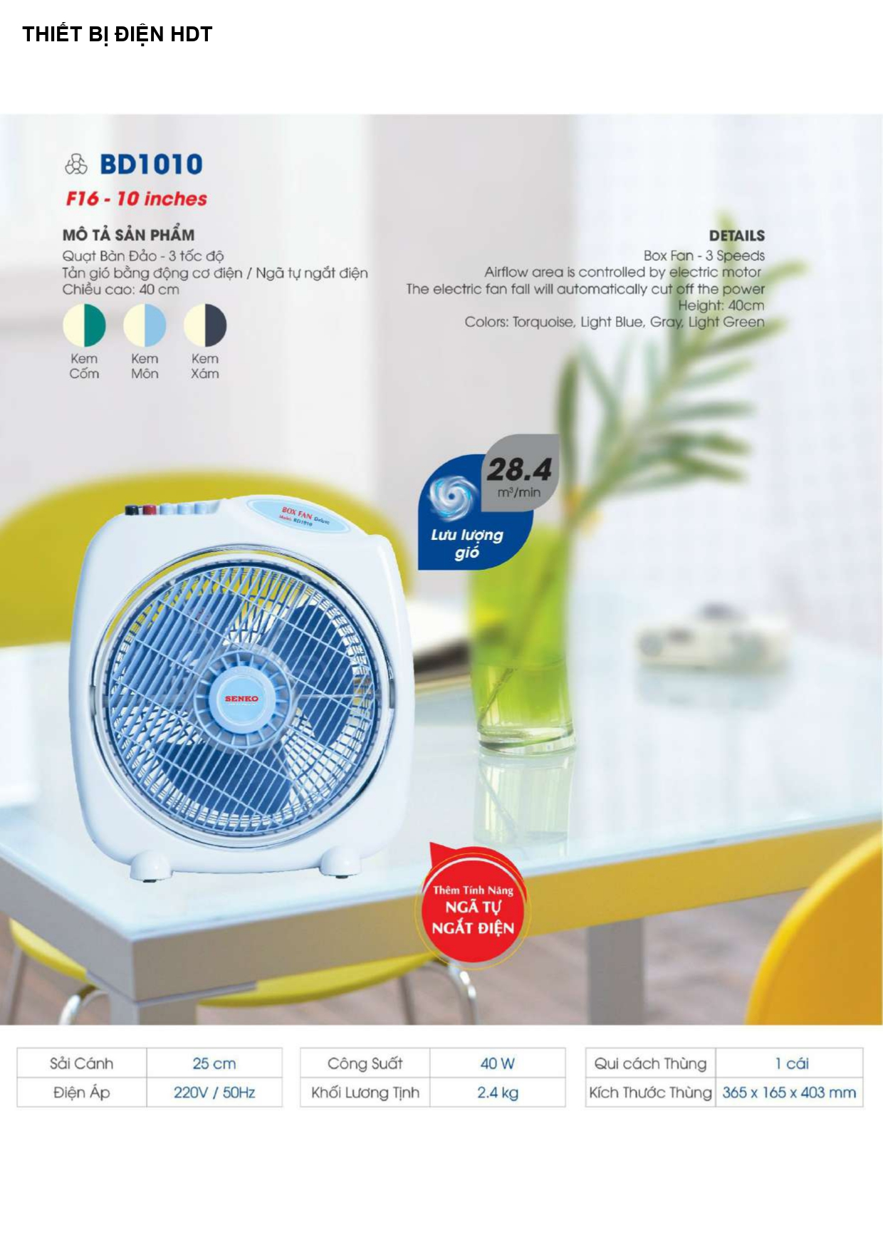 Bảng Giá Quạt Senko 2026