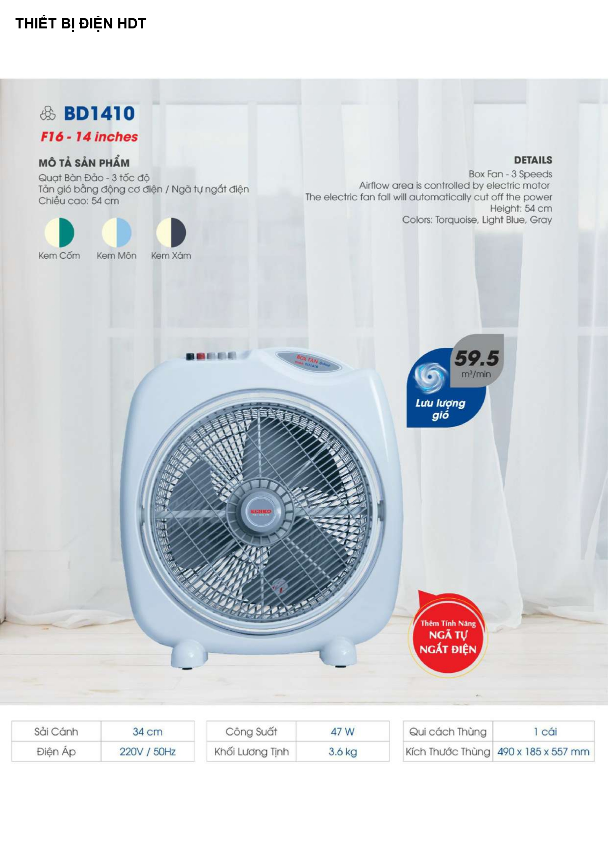 Bảng Giá Quạt Senko 2026