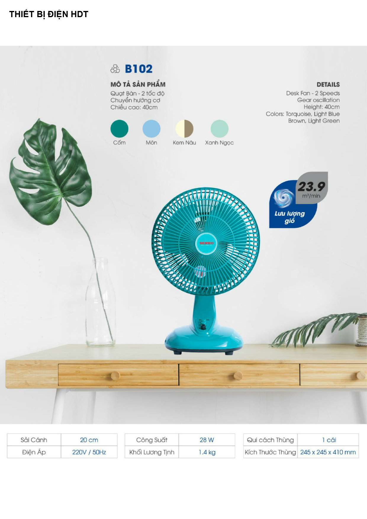 Bảng Giá Quạt Senko 2026