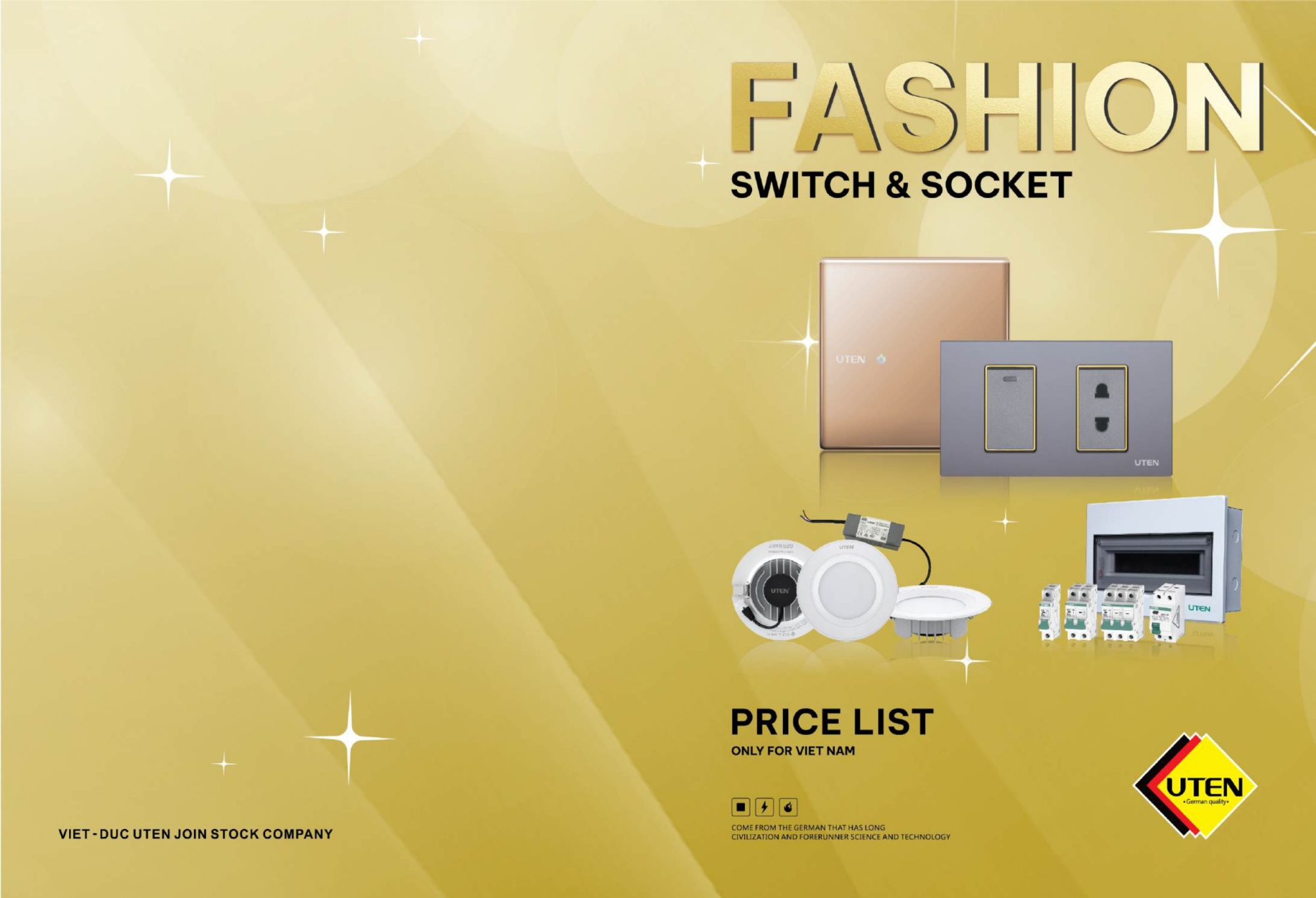 Bảng giá công tắc ổ cắm UTEN mới nhất