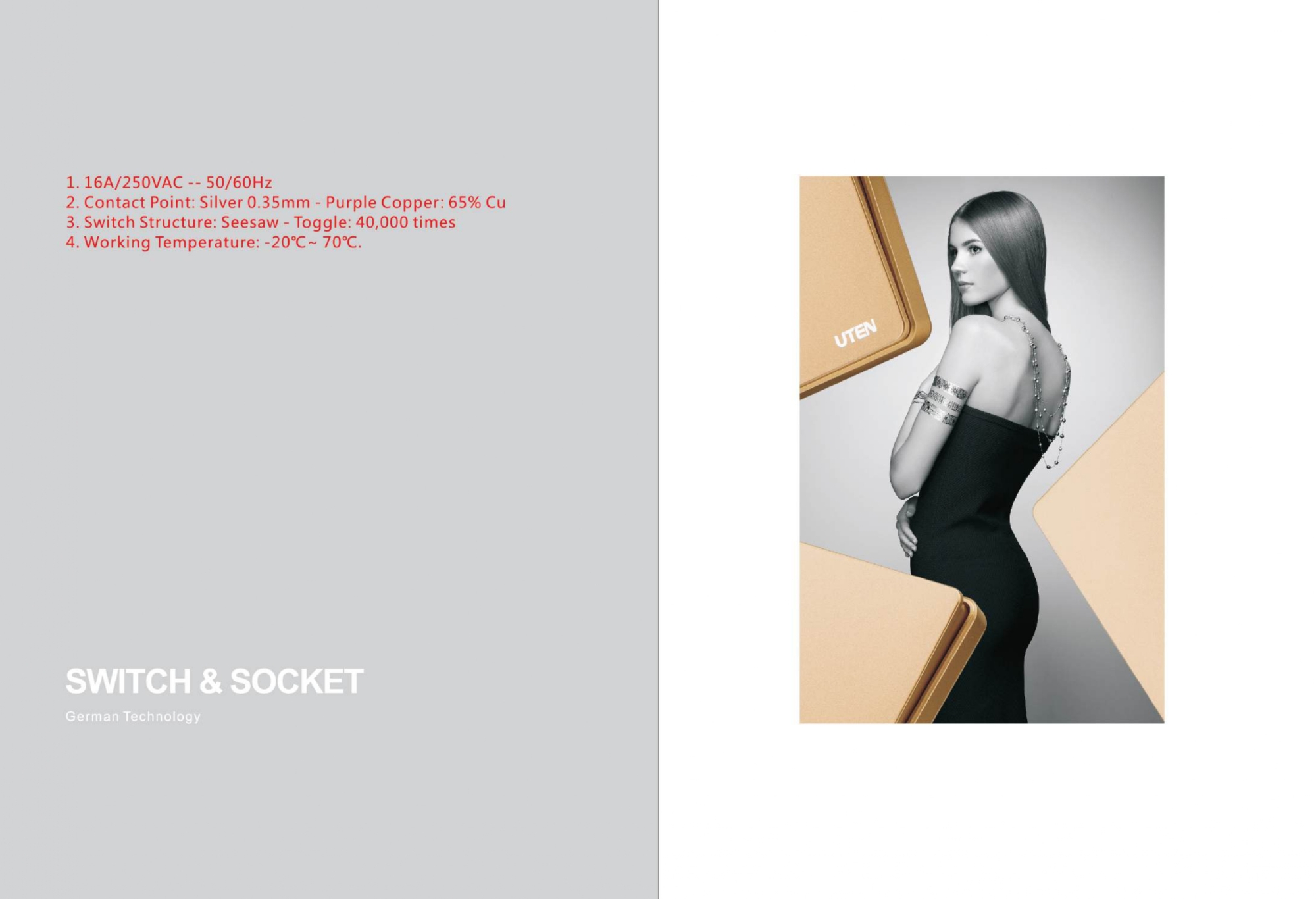 Bảng giá công tắc ổ cắm UTEN mới nhất