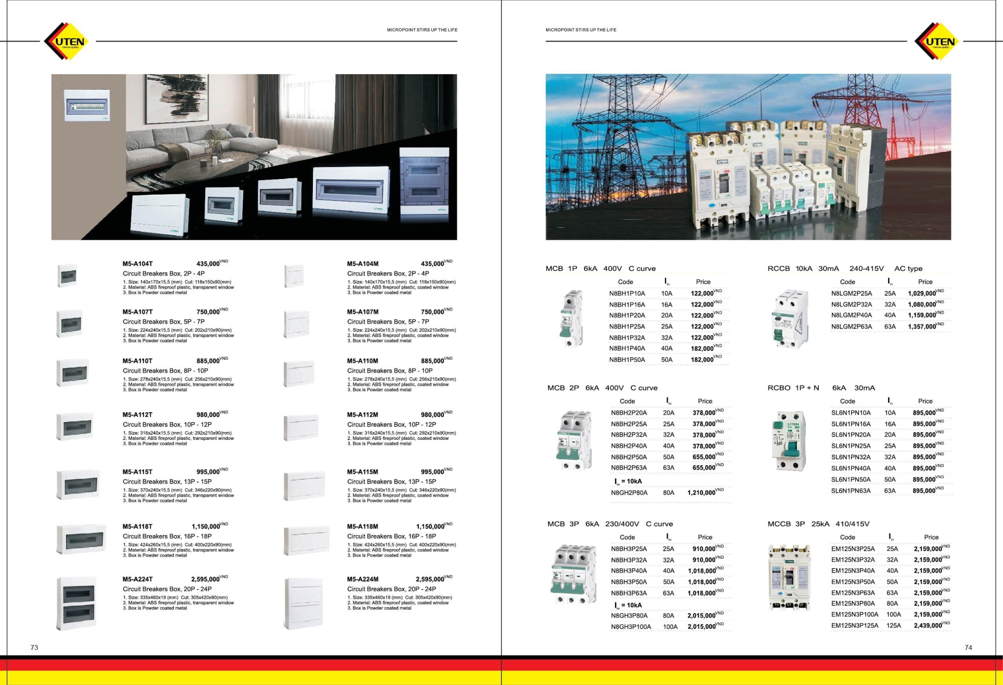 Bảng giá công tắc ổ cắm UTEN mới nhất